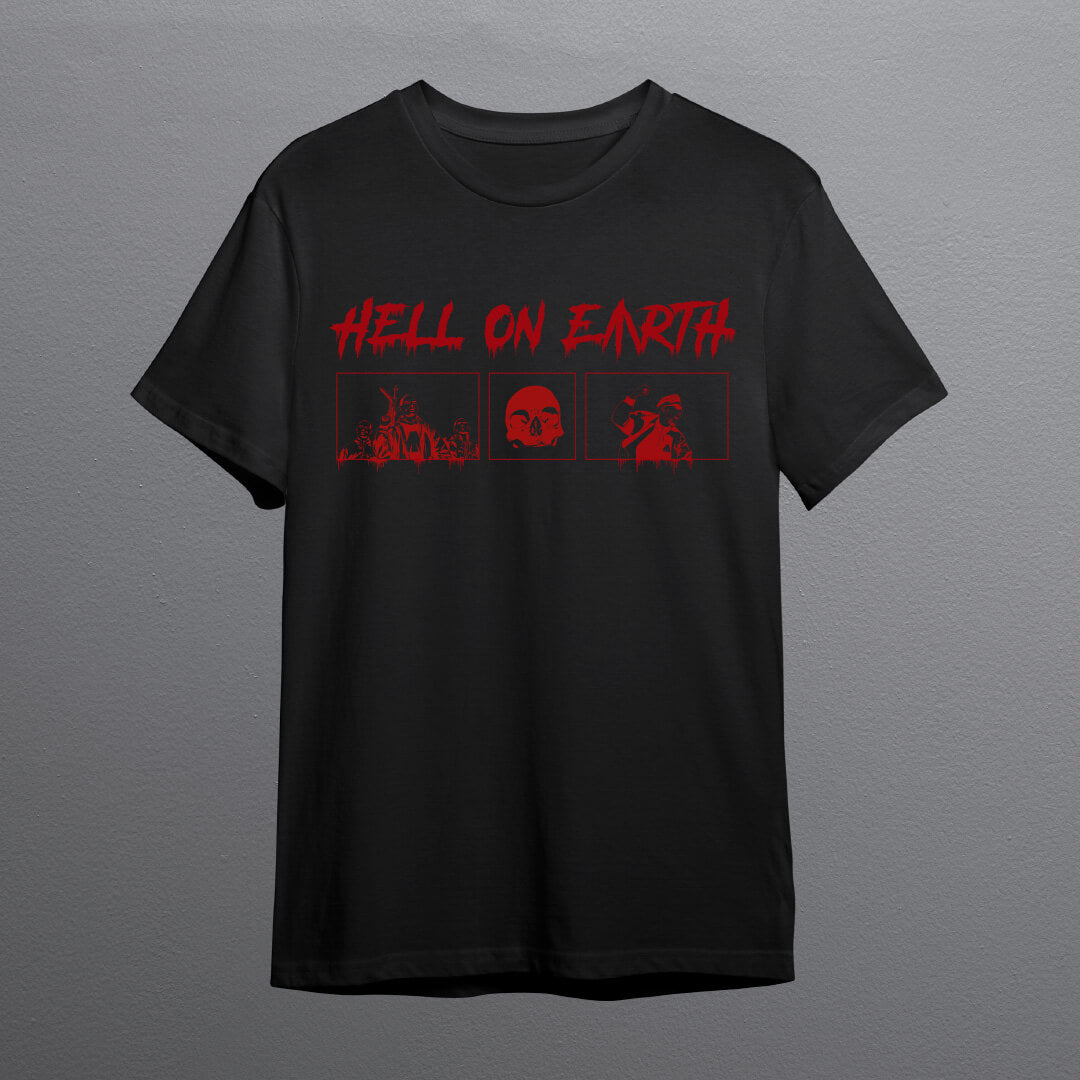 買収Hell on Earth Tee Black Tシャツ/カットソー(半袖/袖なし)